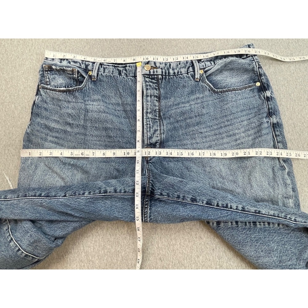 Good American Jeans Womens 20 Blue 100% Cotton Button Fly Good Boy High-Rise - Picture 6 of 7